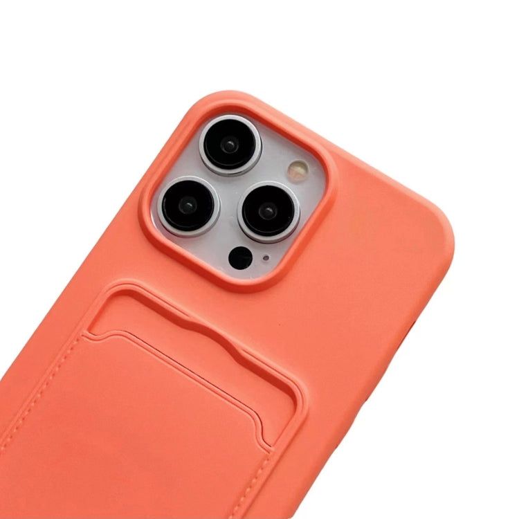 For iPhone 16 Card Slot Liquid Silicone Phone Case with Lanyard(Brown) - iPhone 16 Cases by PMC TechLife | Online Shopping South Africa | PMC TechLife | Buy Now Pay Later Mobicred