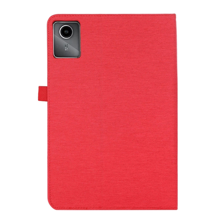 For Lenovo Tab M11 / Xiaoxin Pad 11 2024 Fabric Texture Horizontal Flip Leather Tablet Case(Red) - Lenovo by PMC Jewellery | Online Shopping South Africa | PMC Jewellery | Buy Now Pay Later Mobicred