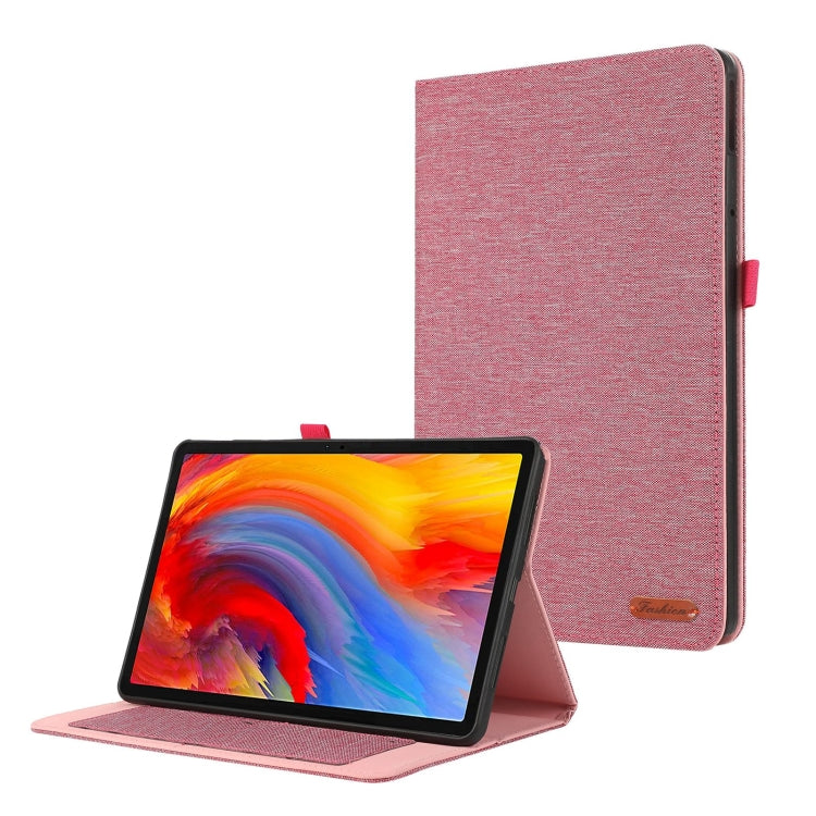 For Lenovo Tab M11 / Xiaoxin Pad 11 2024 Fabric Leather Tablet Case(Pink) - Lenovo by PMC Jewellery | Online Shopping South Africa | PMC Jewellery | Buy Now Pay Later Mobicred