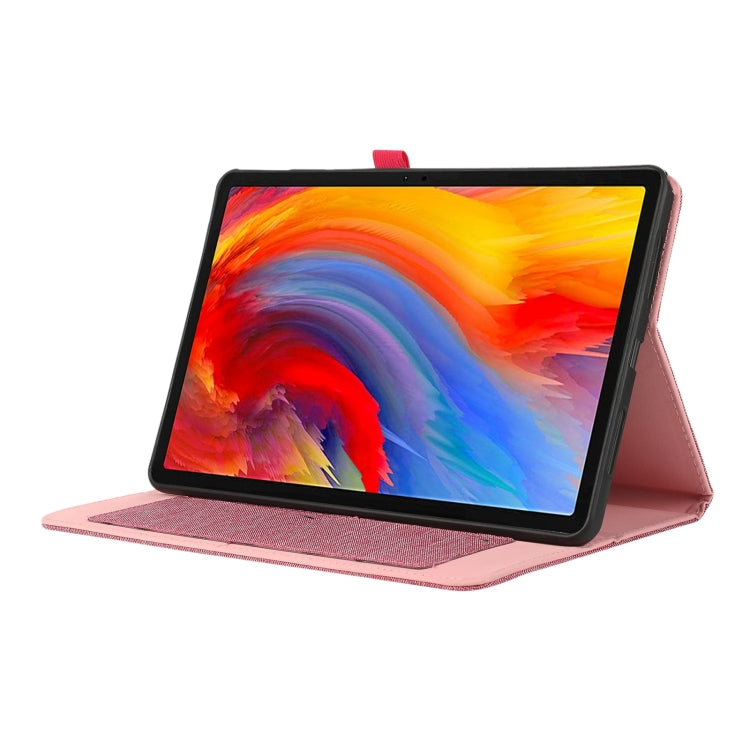 For Lenovo Tab M11 / Xiaoxin Pad 11 2024 Fabric Leather Tablet Case(Pink) - Lenovo by PMC Jewellery | Online Shopping South Africa | PMC Jewellery | Buy Now Pay Later Mobicred