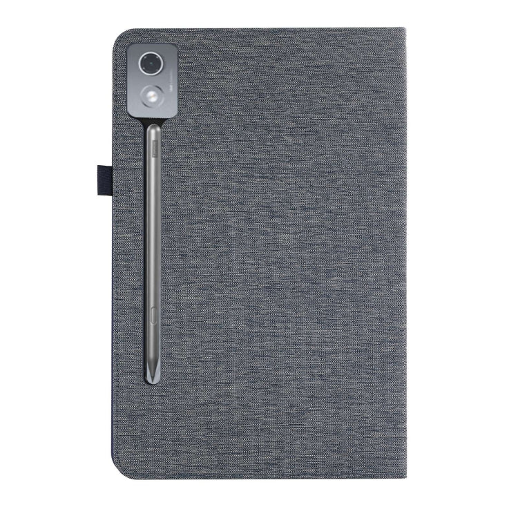 For Lenovo Tab P12 12.7 2025 Fabric Leather Tablet Case(Blue) - Lenovo by PMC TechLife | Online Shopping South Africa | PMC TechLife | Buy Now Pay Later Mobicred
