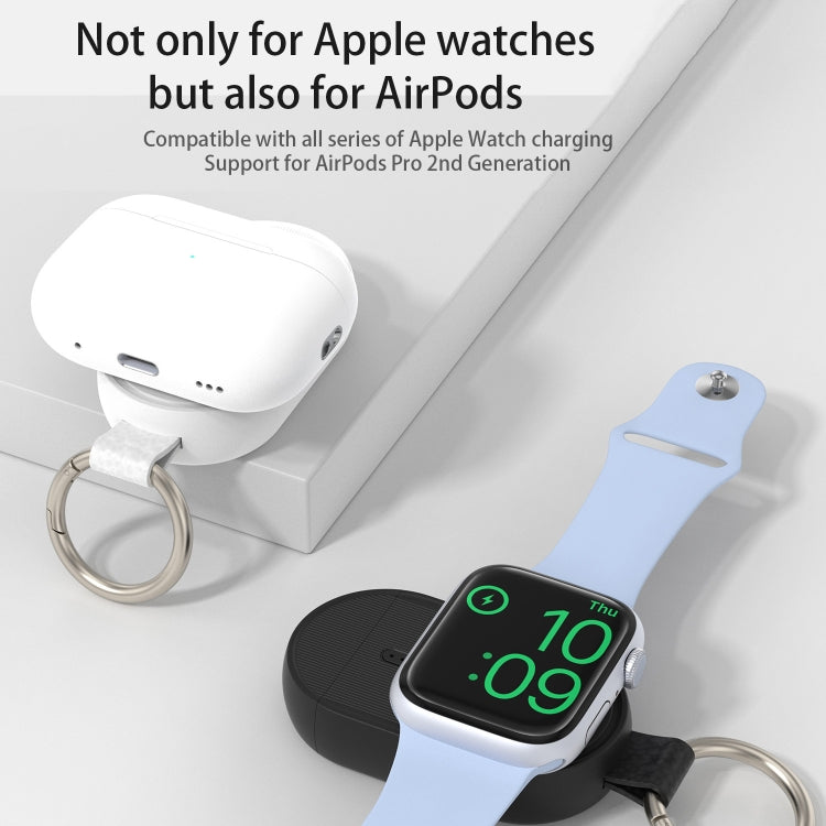 For Apple Watch / AirPods Series U20A Portable Magnetic Wireless Charger(White) - Charger / Holder by PMC TechLife | Online Shopping South Africa | PMC TechLife | Buy Now Pay Later Mobicred