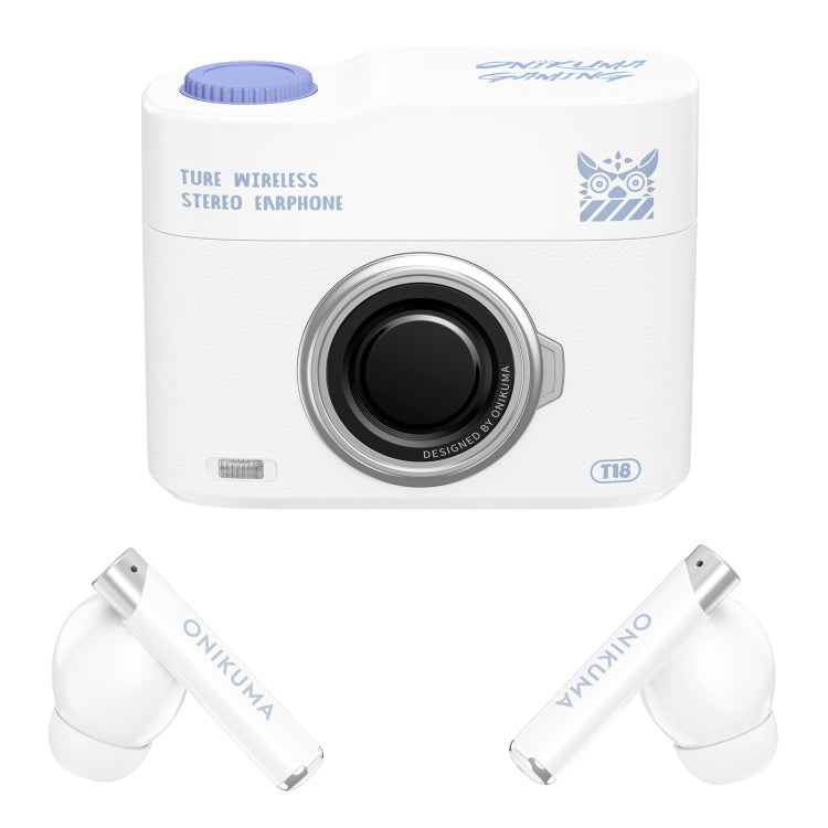 ONIKUMA T18 Bluetooth 5.3 Wireless Earphone(White) - free shipping - PMC Jewellery - Order now!