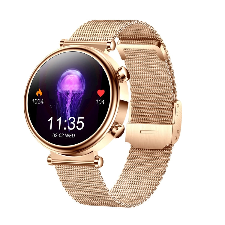 T86 Woman Health 1.27 inch Smart Watch, BT Call / Physiological Cycle / Heart Rate / Blood Pressure / Blood Glucose / SOS(Rose Gold Steel Band) - free shipping - PMC TechLife - Order now!