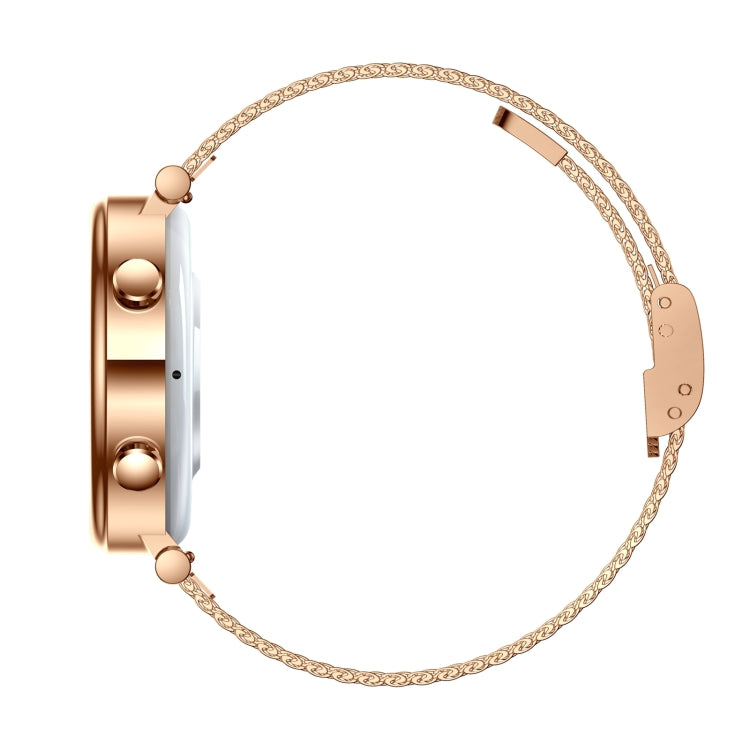 T86 Woman Health 1.27 inch Smart Watch, BT Call / Physiological Cycle / Heart Rate / Blood Pressure / Blood Glucose / SOS(Rose Gold Steel Band) - free shipping - PMC TechLife - Order now!