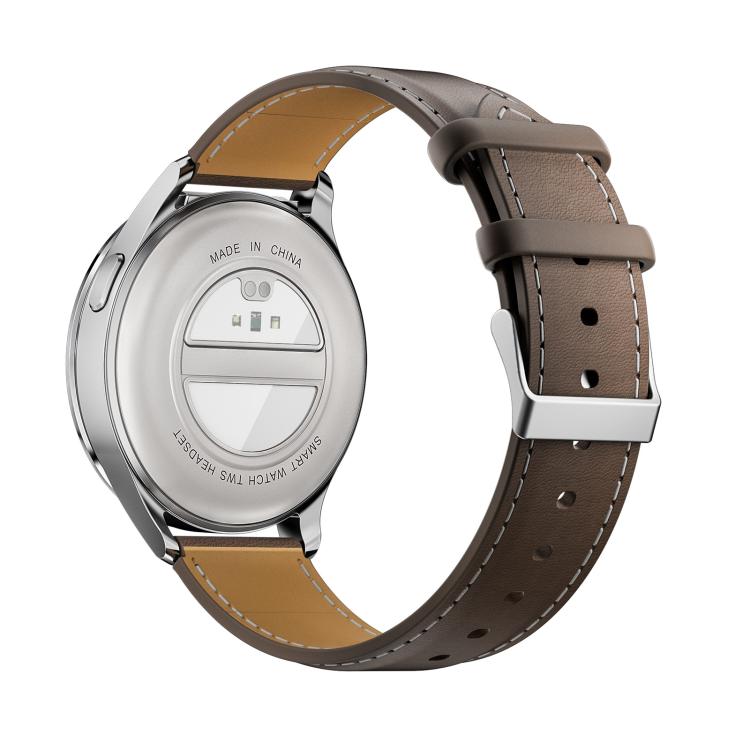 X10 Headphones Smart Watch 1.39 inch Waterproof Bracelet, Support Bluetooth Call / NFC / Heart Rate(Silver + Brown Leather) - free shipping - PMC TechLife - Order now!