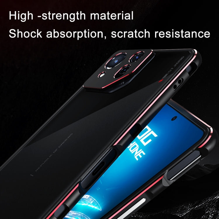 For ASUS ROG Phone 8 Lens Protector + Metal Frame Phone Case(Silver) - ASUS Cases by PMC TechLife | Online Shopping South Africa | PMC TechLife | Buy Now Pay Later Mobicred