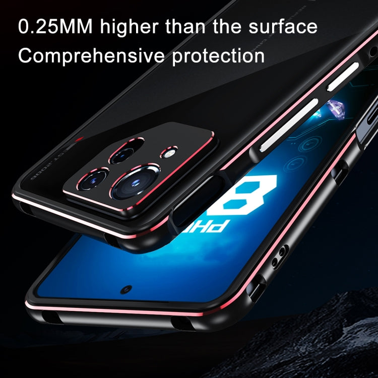 For ASUS ROG Phone 8 Lens Protector + Metal Frame Phone Case(Silver) - ASUS Cases by PMC TechLife | Online Shopping South Africa | PMC TechLife | Buy Now Pay Later Mobicred