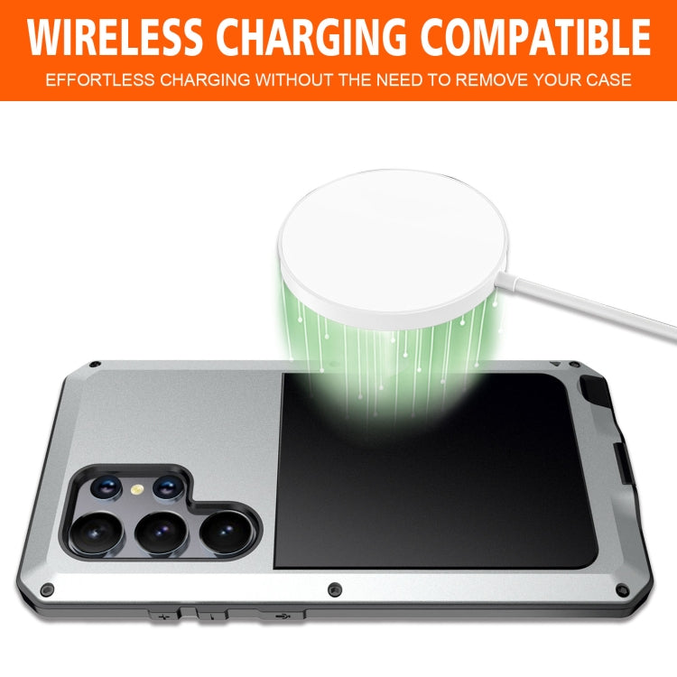 For Samsung Galaxy S24 Ultra 5G Shockproof Life Waterproof Silicone + Zinc Alloy Phone Case(Silver) - Galaxy S24 Ultra 5G Cases by PMC TechLife | Online Shopping South Africa | PMC TechLife