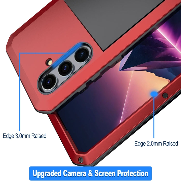 For Samsung Galaxy S24+ 5G Shockproof Life Waterproof Silicone + Zinc Alloy Phone Case(Red) - free shipping - PMC Jewellery - Order now!