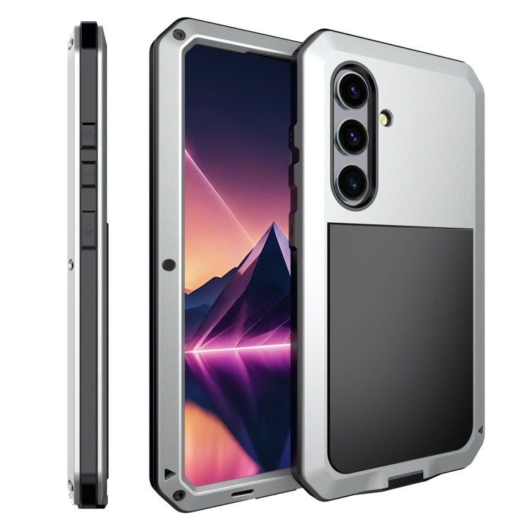 For Samsung Galaxy S24 5G Shockproof Life Water-resistant Silicone + Zinc Alloy Phone Case(Silver) - Galaxy S24 5G Cases by PMC Jewellery | Online Shopping South Africa | PMC Jewellery | Buy Now Pay Later Mobicred