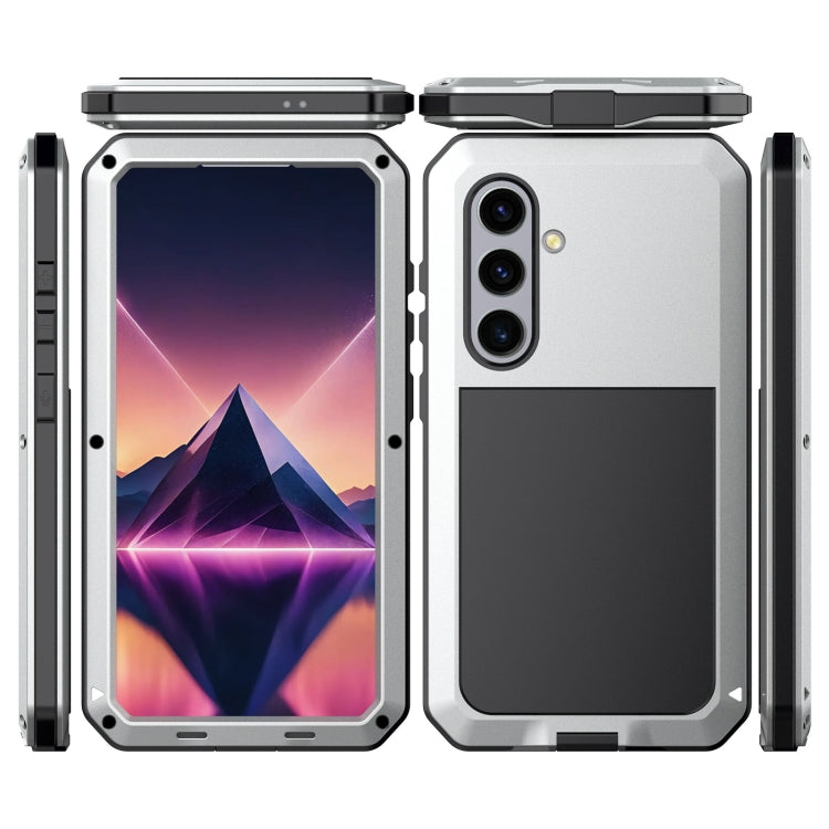 For Samsung Galaxy S24 5G Shockproof Life Water-resistant Silicone + Zinc Alloy Phone Case(Silver) - Galaxy S24 5G Cases by PMC Jewellery | Online Shopping South Africa | PMC Jewellery | Buy Now Pay Later Mobicred