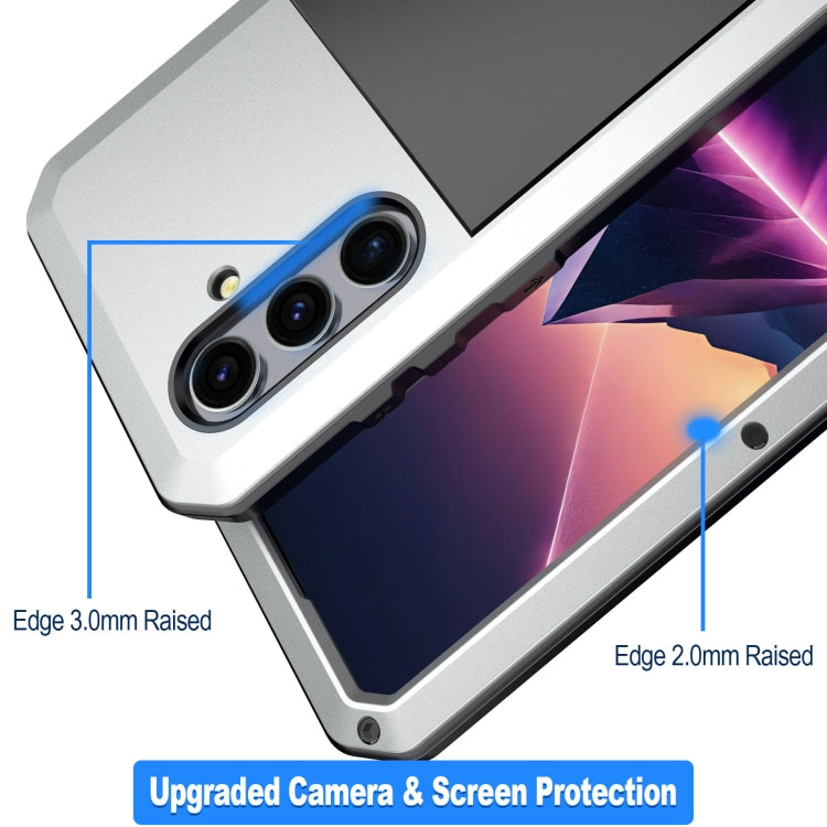 For Samsung Galaxy S24 5G Shockproof Life Water-resistant Silicone + Zinc Alloy Phone Case(Silver) - Galaxy S24 5G Cases by PMC Jewellery | Online Shopping South Africa | PMC Jewellery | Buy Now Pay Later Mobicred