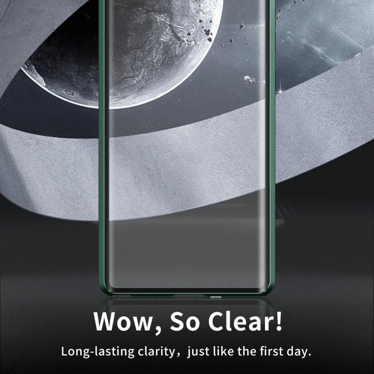 For Samsung Galaxy S25 Ultra 5G MagSafe Magnetic HD Frosted Tempered Glass Holder Phone Case(Green) - Galaxy S25 Ultra 5G Cases by PMC TechLife | Online Shopping South Africa | PMC TechLife | Buy Now Pay Later Mobicred