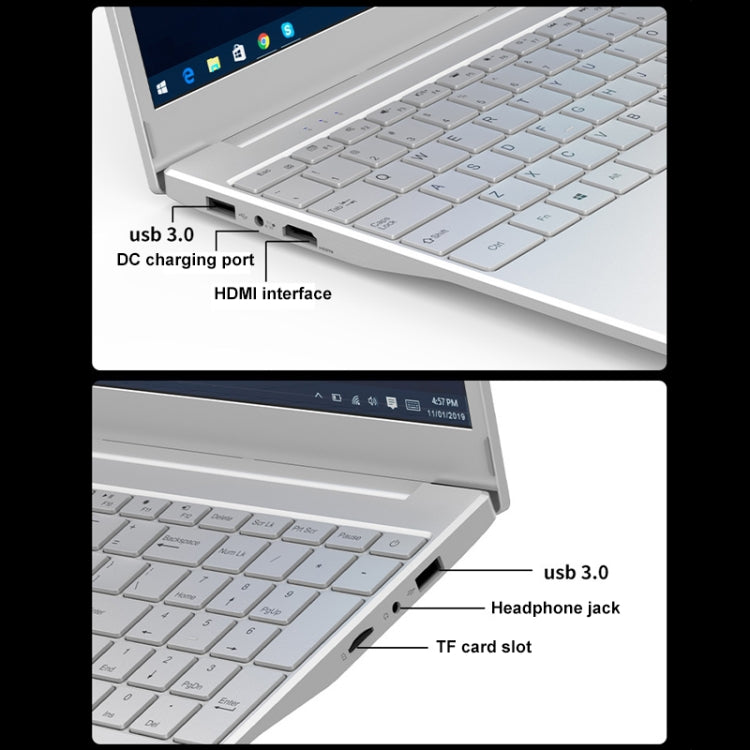 V8 15.6 inch Ultrathin Laptop, 16GB+1TB, Windows 10 Intel Jasper Lake N5095 Quad Core(Silver) - Others by PMC TechLife | Online Shopping South Africa | PMC TechLife