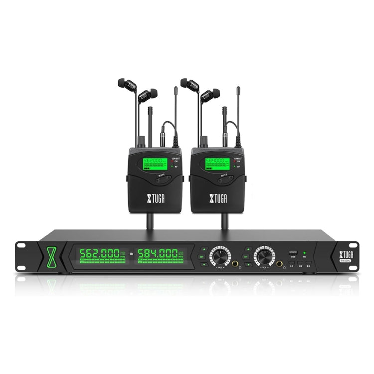 XTUGA RW2090 Professional Stage Wireless 2 Channel In Ear Monitoring System 2 in 1(EU Plug) - Microphone by XTUGA | Online Shopping South Africa | PMC TechLife | Buy Now Pay Later Mobicred