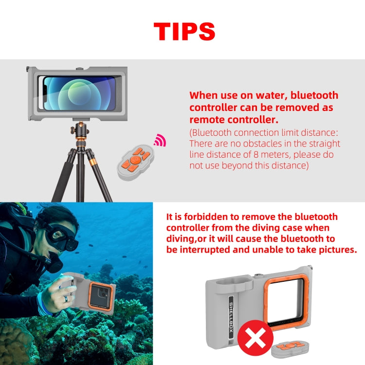 Diving Shell Gen3 Bluetooth Waterproof Phone Case(Black) - Waterproof Bag by PMC TechLife | Online Shopping South Africa | PMC TechLife | Buy Now Pay Later Mobicred