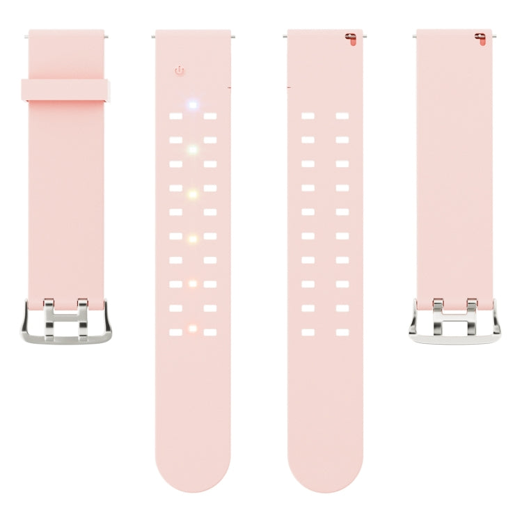For Apple Watch Series 7 41mm Luminous Colorful Light Silicone Watch Band(Pink) - Watch Bands by PMC TechLife | Online Shopping South Africa | PMC TechLife