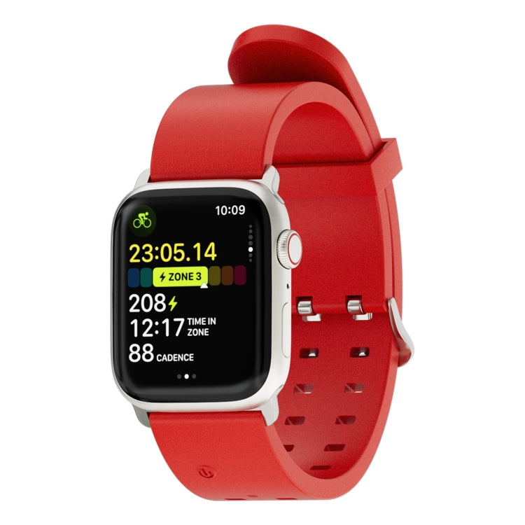 For Apple Watch Series 7 45mm Luminous Colorful Light Silicone Watch Band(Red) - Watch Bands by PMC TechLife | Online Shopping South Africa | PMC TechLife