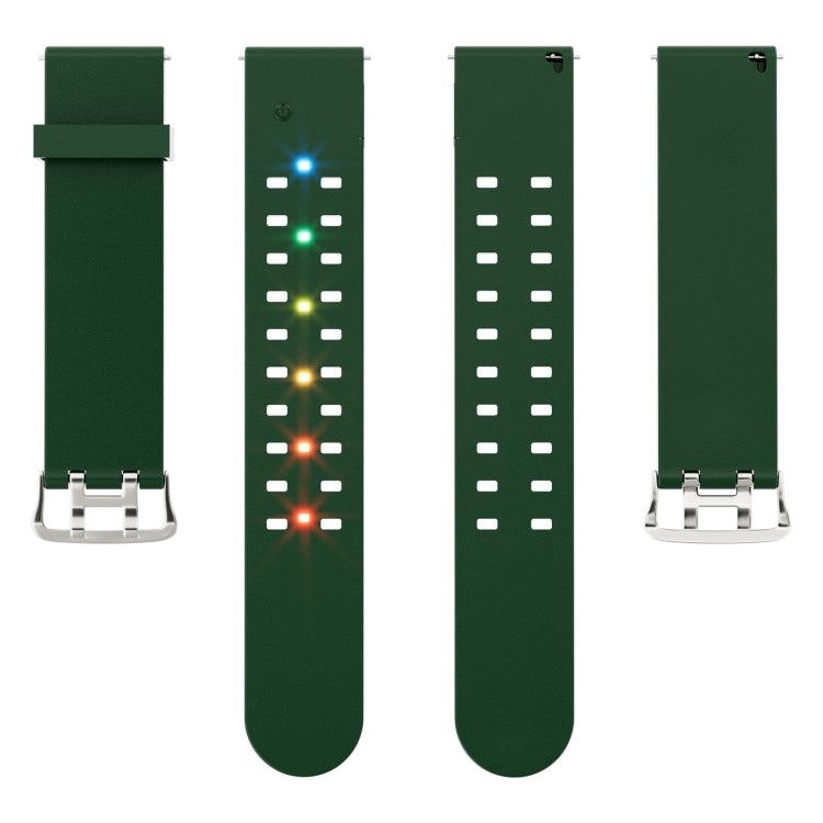 For Apple Watch SE 44mm Luminous Colorful Light Silicone Watch Band(Green) - Watch Bands by PMC TechLife | Online Shopping South Africa | PMC TechLife