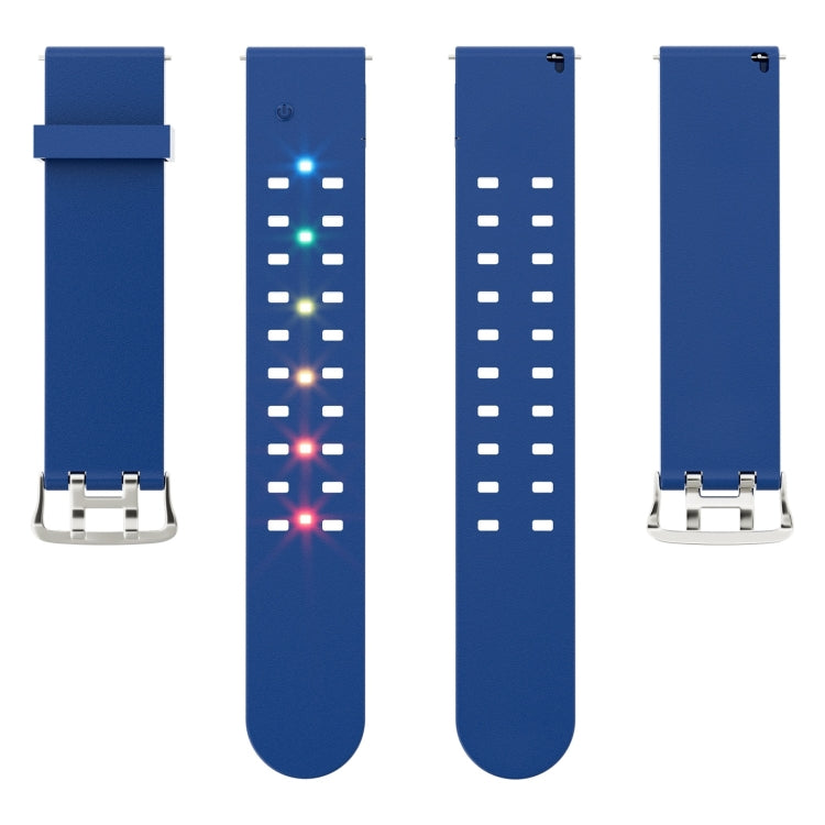 For Apple Watch Series 2 38mm Luminous Colorful Light Silicone Watch Band(Blue) - free shipping - PMC TechLife - Order now!