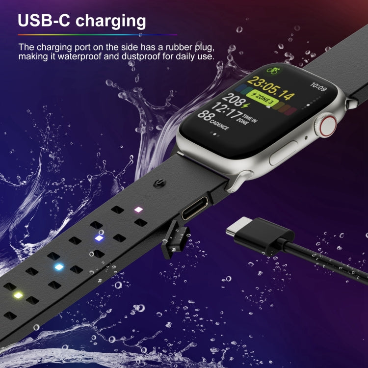 For Apple Watch Series 4 40mm Luminous Colorful Light Silicone Watch Band(Light Grey) - Watch Bands by PMC TechLife | Online Shopping South Africa | PMC TechLife