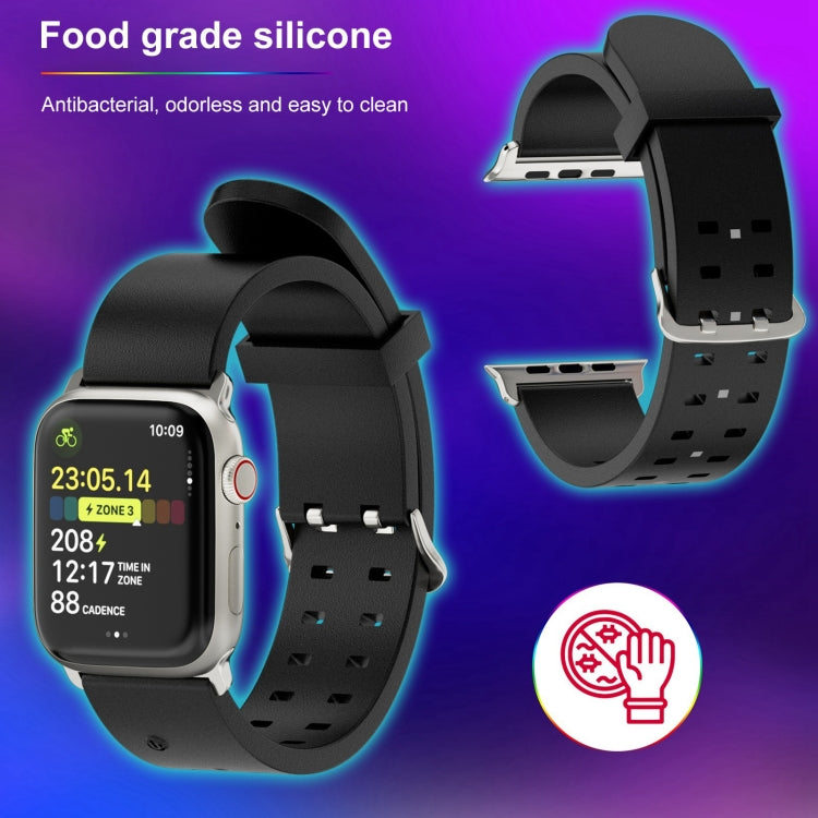 For Apple Watch 38mm Luminous Colorful Light Silicone Watch Band(Pink) - Watch Bands by PMC TechLife | Online Shopping South Africa | PMC TechLife