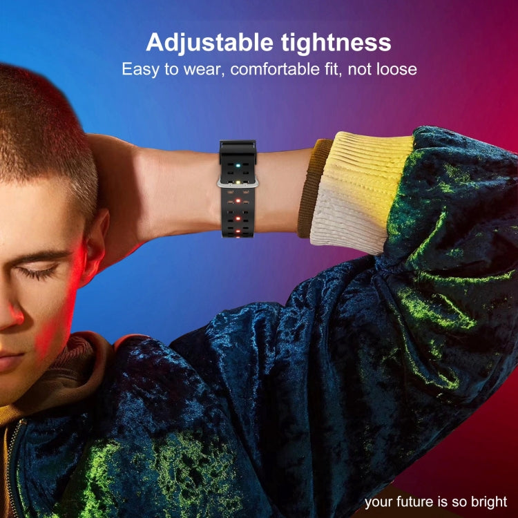 For Apple Watch SE 40mm Luminous Colorful Light Silicone Watch Band(Red) - Watch Bands by PMC TechLife | Online Shopping South Africa | PMC TechLife