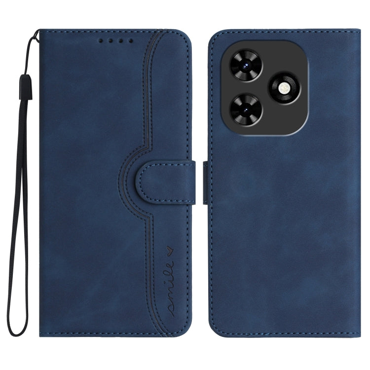For Tecno Spark Go 2024 Heart Pattern Skin Feel Leather Phone Case(Royal Blue) - Tecno Cases by PMC Jewellery | Online Shopping South Africa | PMC Jewellery | Buy Now Pay Later Mobicred