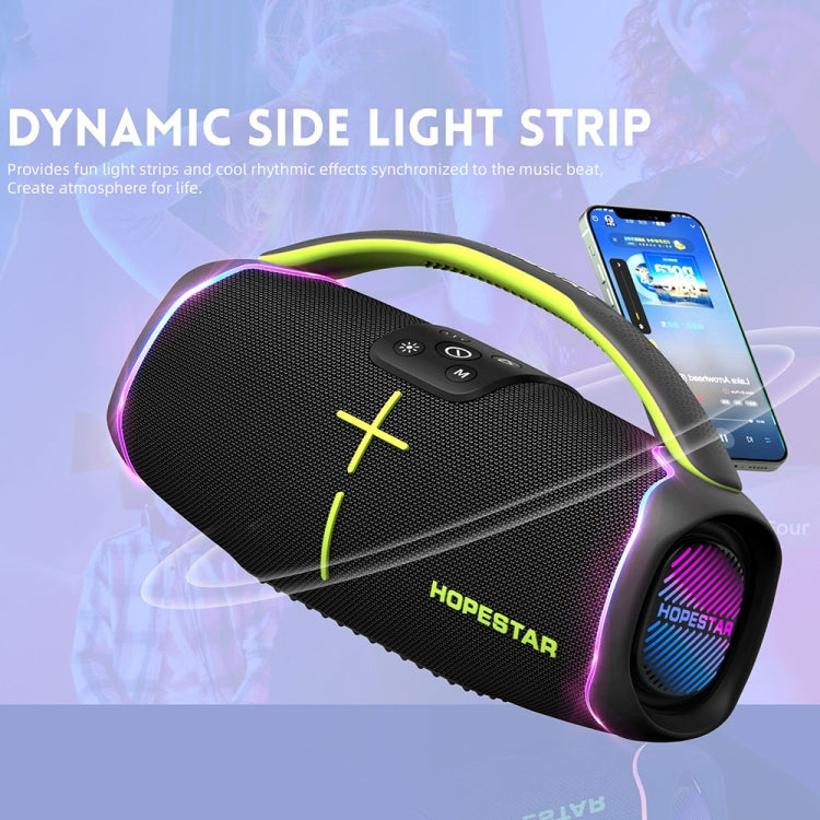HOPESTAR H61 Outdoor IPX6 Waterproof Portable 50W Surround Bluetooth Speaker(Black) - free shipping - PMC Jewellery - Order now!