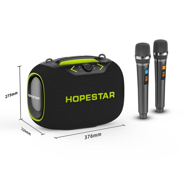 HOPESTAR Party Box 120W Karaoke Bluetooth Speaker with 2 Microphones(Navy Blue) - free shipping - PMC Jewellery - Order now!