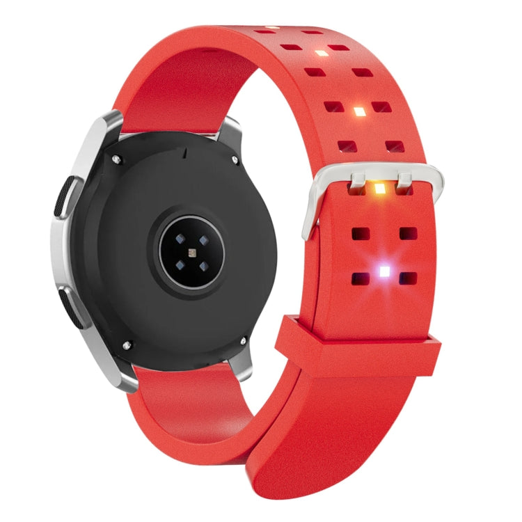 22mm Luminous Colorful Light Silicone Watch Band(Red) - 22mm Bands by PMC TechLife | Online Shopping South Africa | PMC TechLife