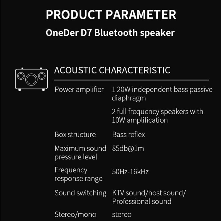 Oneder D7 Bluetooth Speaker Outdoor Karaoke Wireless Speakers With Two Mic(Cyan) - free shipping - PMC Jewellery - Order now!