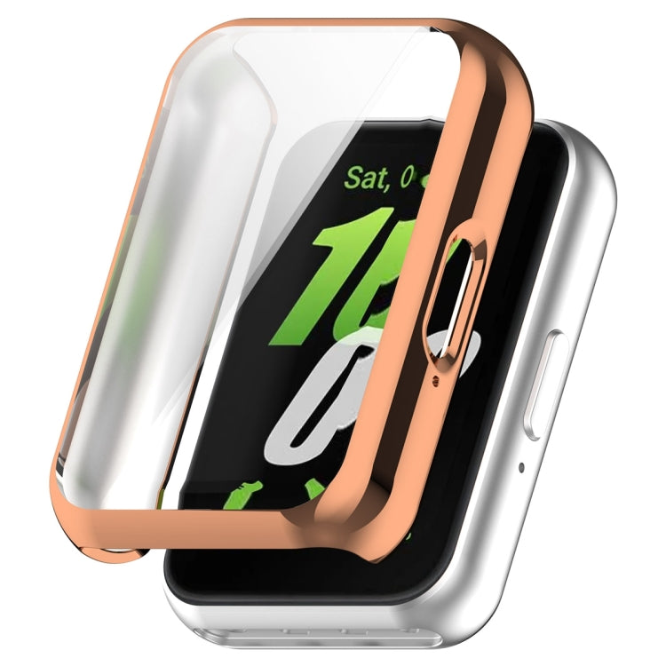 For Samsung Galaxy Fit 3 Full Coverage TPU Electroplated Watch Protective Case(Rose Gold) - Watch Cases by PMC TechLife | Online Shopping South Africa | PMC TechLife