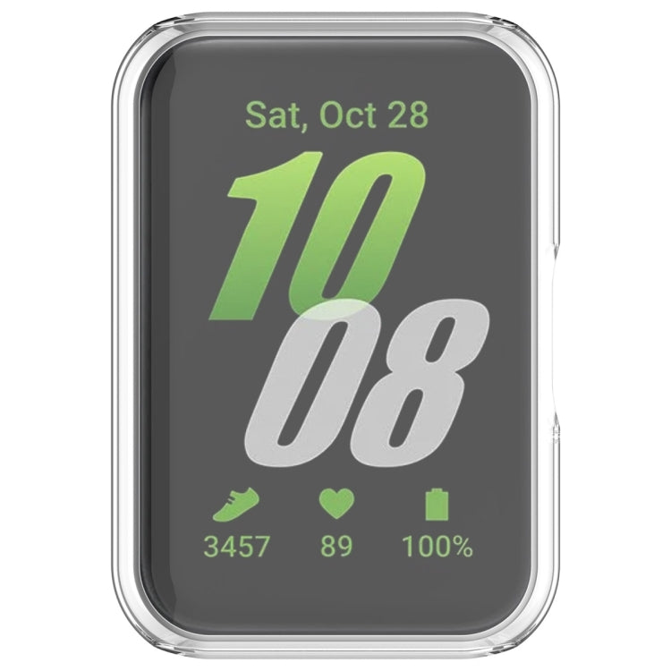 For Samsung Galaxy Fit 3 Full Coverage TPU Electroplated Watch Protective Case(Transparent White) - Watch Cases by PMC TechLife | Online Shopping South Africa | PMC TechLife