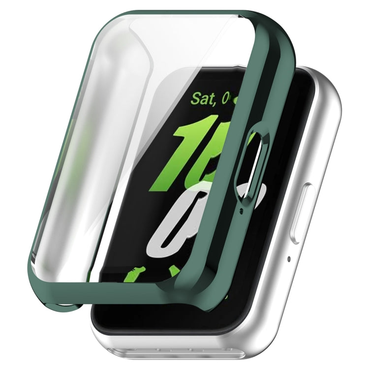 For Samsung Galaxy Fit 3 Full Coverage TPU Electroplated Watch Protective Case(Green) - Watch Cases by PMC TechLife | Online Shopping South Africa | PMC TechLife