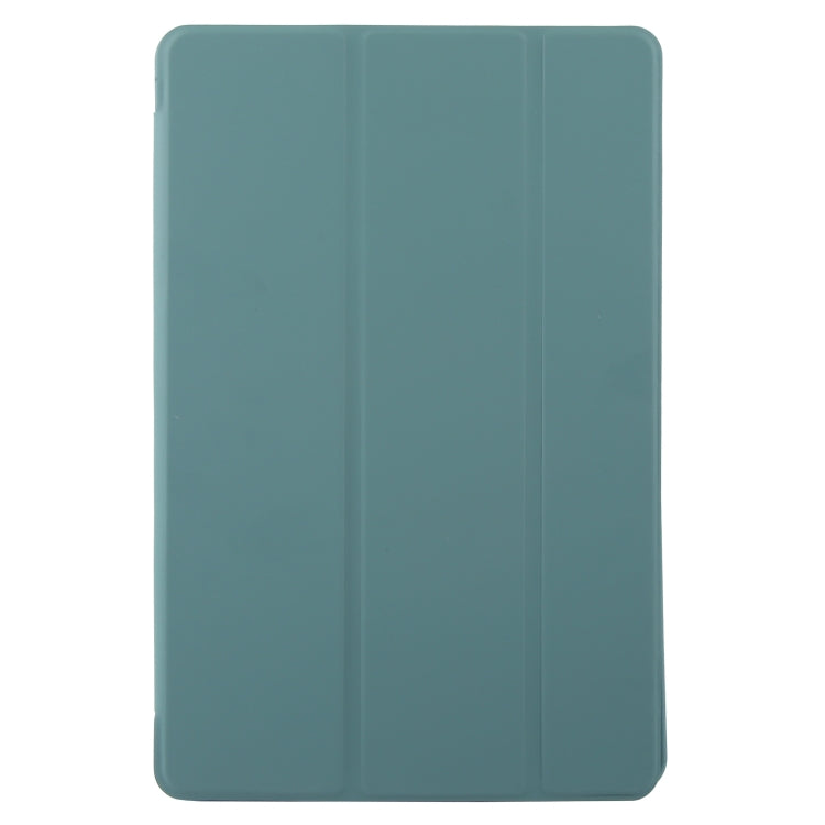 For Lenovo Tab M11/ Xiaoxin Pad 11 2024 Tri-fold Silicone Leather Tablet Case(Dark Green) - Lenovo by PMC Jewellery | Online Shopping South Africa | PMC Jewellery | Buy Now Pay Later Mobicred