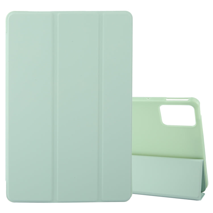 For Lenovo Tab M11/ Xiaoxin Pad 11 2024 Tri-fold Silicone Leather Tablet Case(Green) - Lenovo by PMC Jewellery | Online Shopping South Africa | PMC Jewellery | Buy Now Pay Later Mobicred