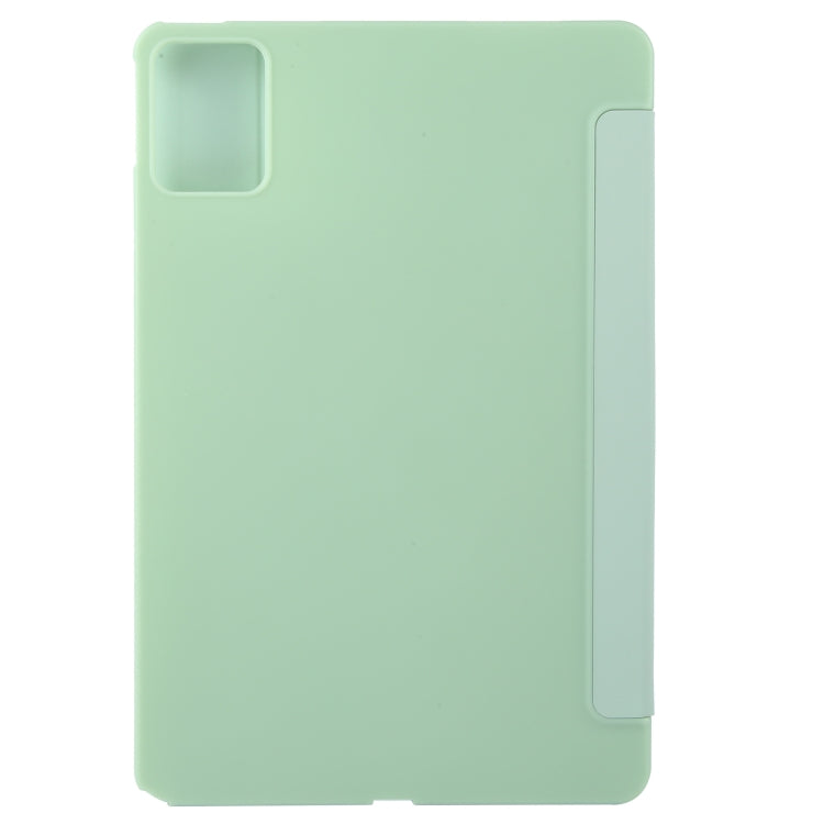 For Lenovo Tab M11/ Xiaoxin Pad 11 2024 Tri-fold Silicone Leather Tablet Case(Green) - Lenovo by PMC Jewellery | Online Shopping South Africa | PMC Jewellery | Buy Now Pay Later Mobicred
