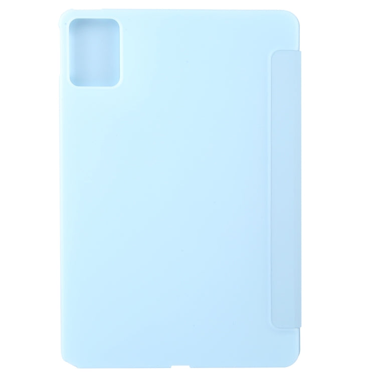 For Lenovo Tab M11/ Xiaoxin Pad 11 2024 Tri-fold Silicone Leather Tablet Case(Ice Blue) - Lenovo by PMC Jewellery | Online Shopping South Africa | PMC Jewellery | Buy Now Pay Later Mobicred