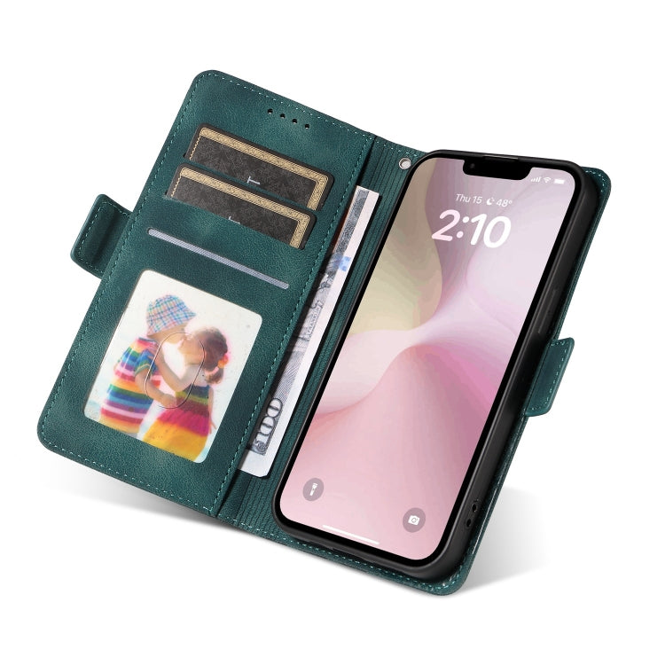 For iPhone SE 2024 Embossed Rhombus Starry Leather Phone Case(Green) - More iPhone Cases by PMC TechLife | Online Shopping South Africa | PMC TechLife | Buy Now Pay Later Mobicred