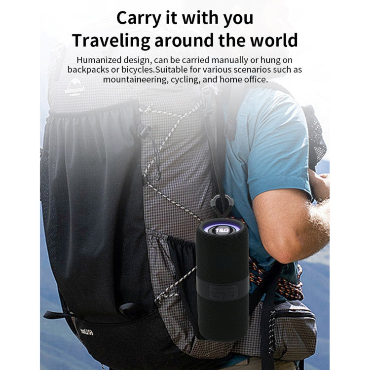 T&G TG-671 Portable Wireless 3D Stereo Subwoofer Speaker with FM/USB/LED(Blue) - free shipping - PMC Jewellery - Order now!