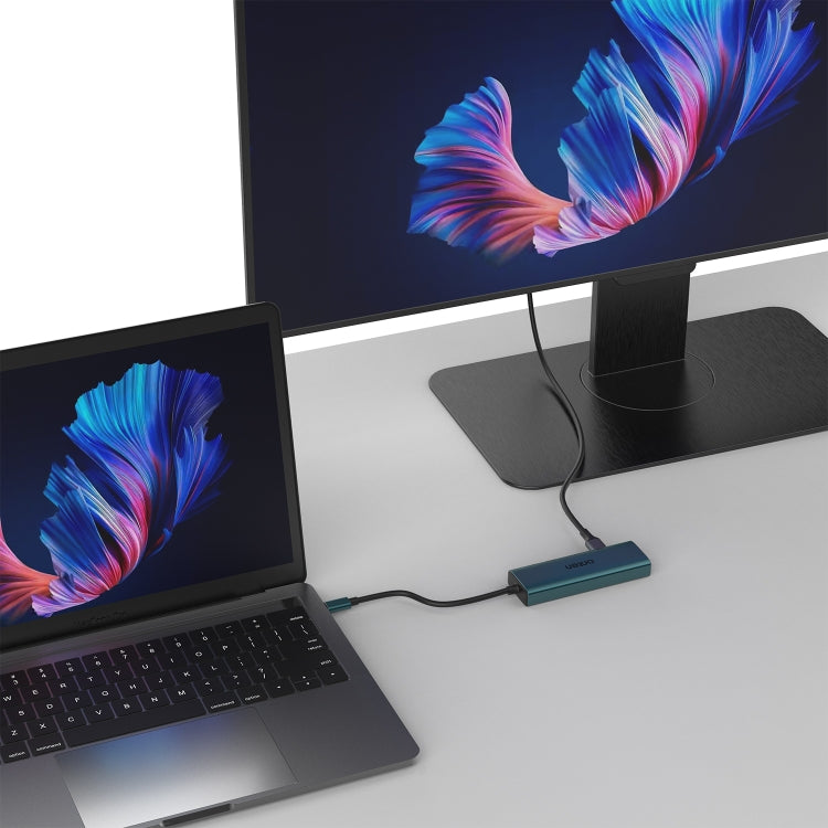 Onten UC125 5 in 1 USB-C / Type-C to HDMI+USB3.0+PD3.0 Multi-function HUB with 100Mbps Network Card - free shipping - PMC Jewellery - Order now!