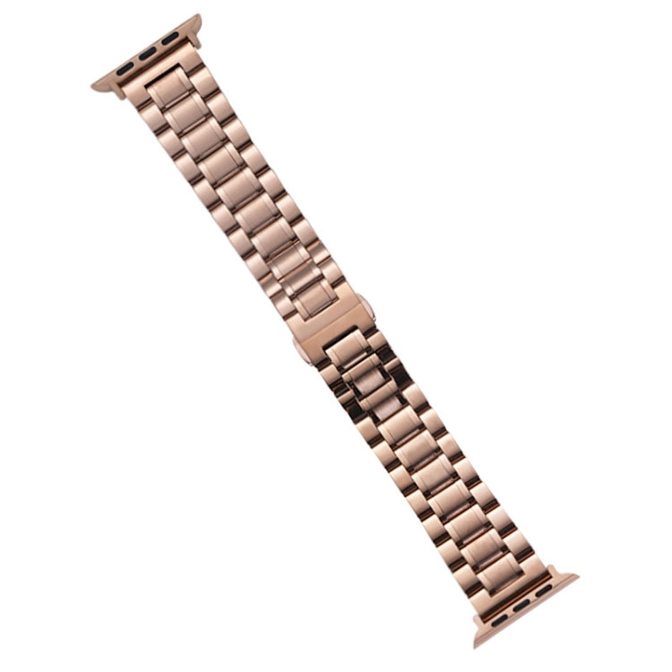 For Apple Watch SE 2023 44mm Five-Beads Stainless Steel Watch Band(Rose Gold) - free shipping - PMC TechLife - Order now!