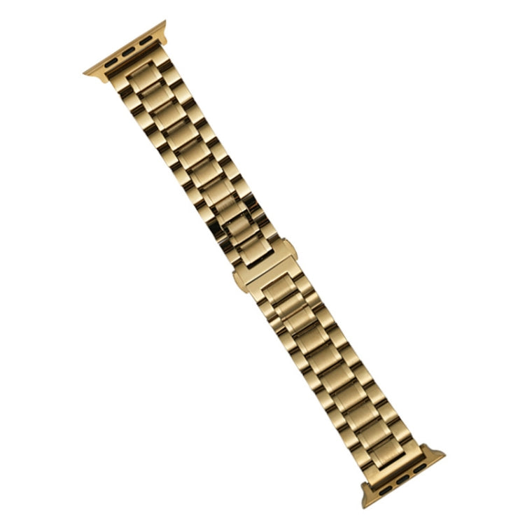 For Apple Watch SE 2022 44mm Five-Beads Stainless Steel Watch Band(Gold) - free shipping - PMC TechLife - Order now!