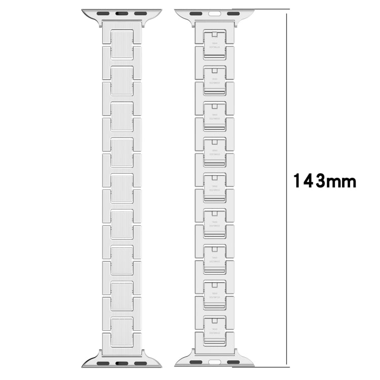 For Apple Watch Series 2 42mm H Slim Stainless Steel Watch Band(Silver) - Watch Bands by PMC TechLife | Online Shopping South Africa | PMC TechLife