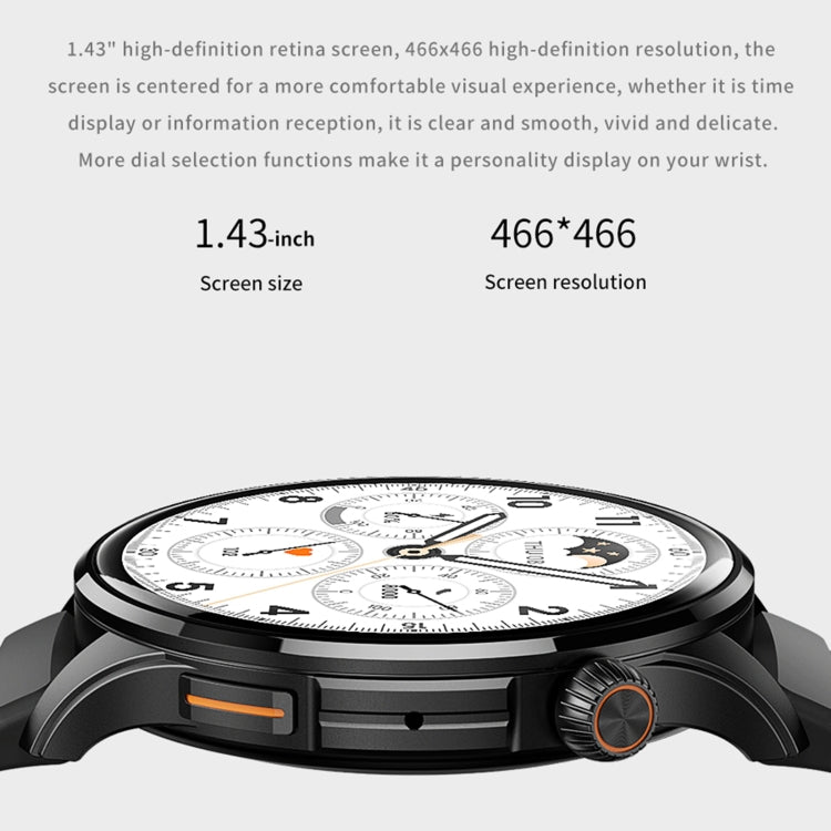 J45 1.43 inch BT5.1 Smart Sport Watch, Support Sleep / Heart Rate / Blood Oxygen / Blood Pressure Health Monitor(Black) - free shipping - PMC TechLife - Order now!