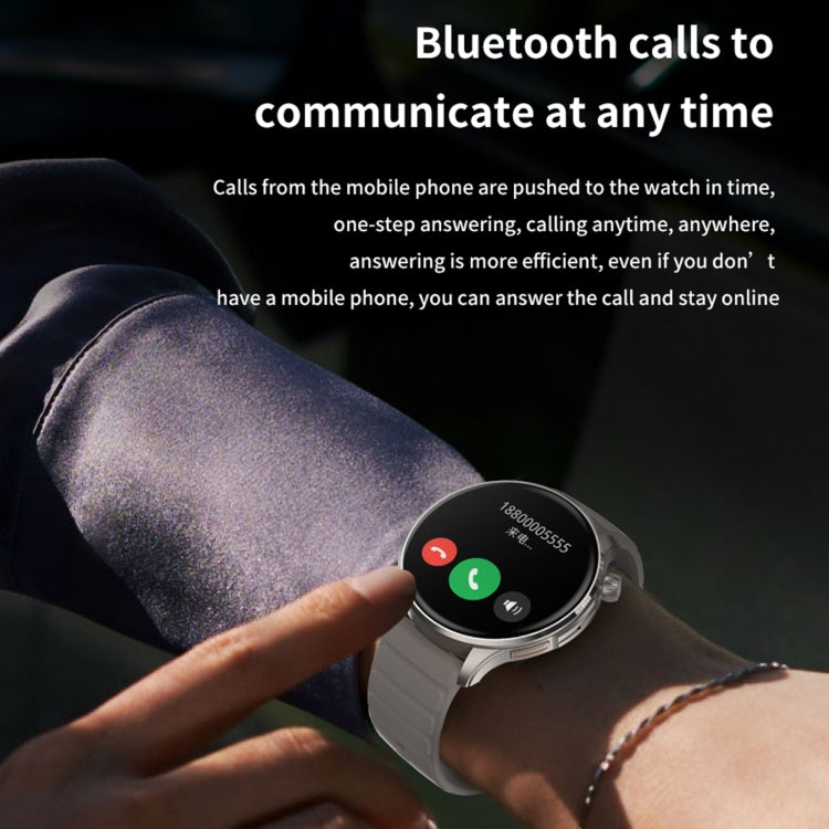 J45 1.43 inch BT5.1 Smart Sport Watch, Support Sleep / Heart Rate / Blood Oxygen / Blood Pressure Health Monitor(Grey) - Smart Watches by PMC TechLife | Online Shopping South Africa | PMC TechLife