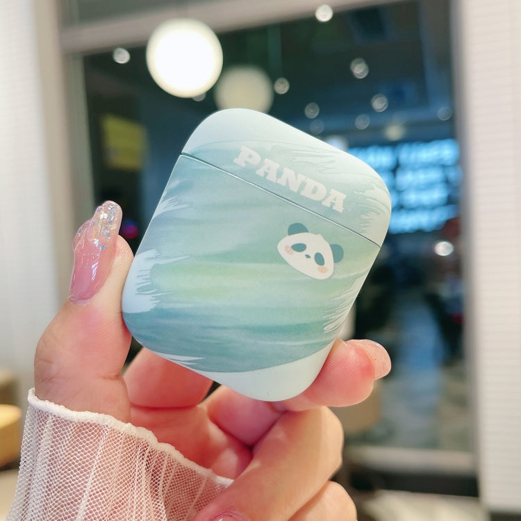 For AirPods 1/2 Panda PC Matte Earphone Protective Case - For AirPods 1/2 by PMC Jewellery | Online Shopping South Africa | PMC Jewellery | Buy Now Pay Later Mobicred