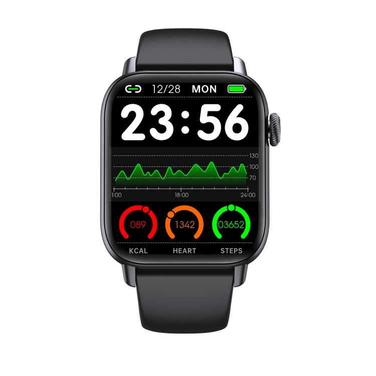 QS08 PRO 1.83 inch BT5.2 Smart Sport Watch, Support Sleep / Heart Rate / Blood Oxygen / Temperature / Blood Pressure Health Monitor(Black+Black) - Smart Watches by PMC TechLife | Online Shopping South Africa | PMC TechLife
